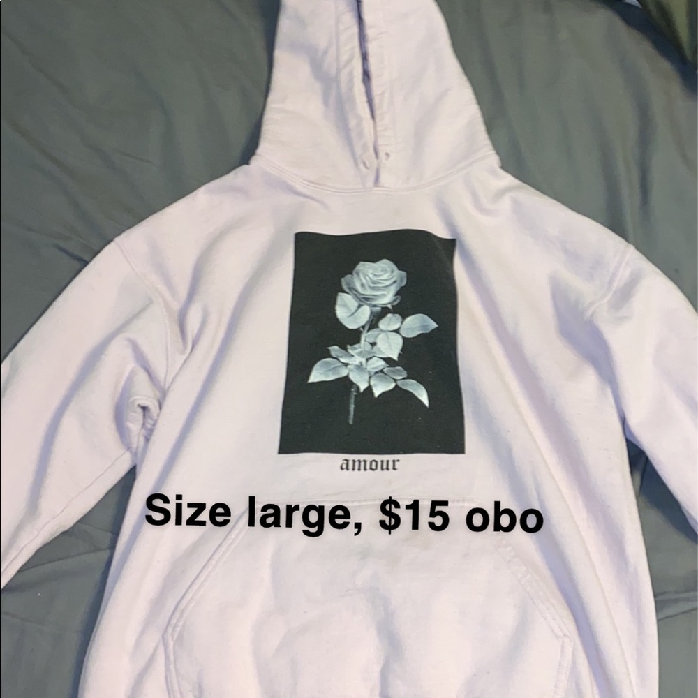 Pink “amour” hoodie